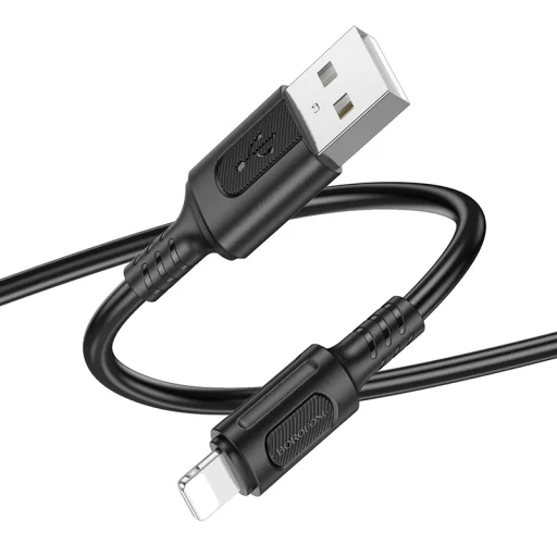 Borofone BX111 Feliz - USB - C típusú kábel - 3A 1 méter fekete - 2