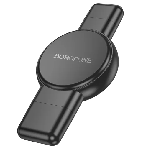 Borofone Vezeték nélküli indukciós töltő BQ31 Hordozható 2,5W iWatch 1-9, SE/SE2, Samsung Ultra/Ultra2 fekete - 1