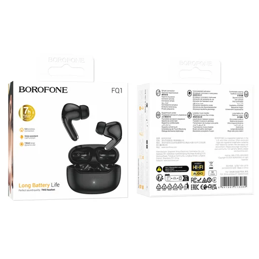 Borofone TWS Bluetooth Fülhallgató FQ1 Shine fekete - 4