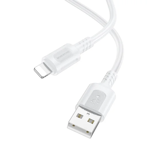 Borofone Cable BX111 Feliz - USB to Lightning - 2,4A 1 méter fehér - 2