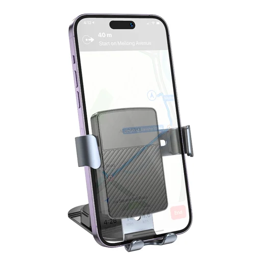 Borofone autós tartó BH119 kifinomult gravitációs, ragasztható talp fekete - 2