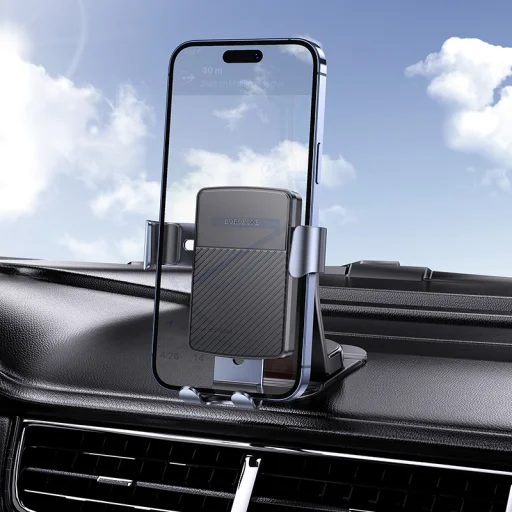 Borofone autós tartó BH119 kifinomult gravitációs, ragasztható talp fekete - 7