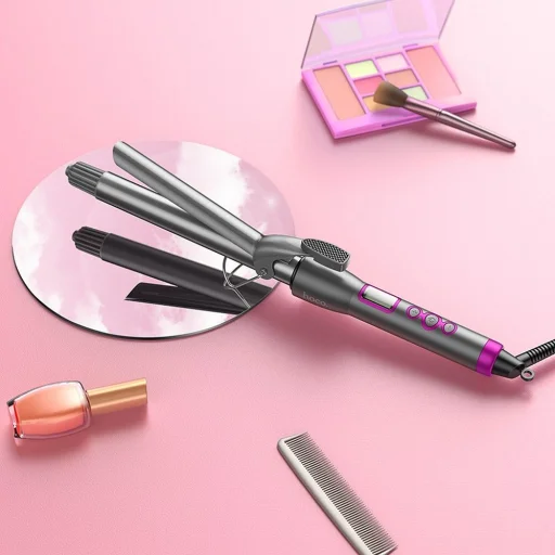 HOCO elektromos-kézi hajgöndörítő digitális kijelzővel HP43 szürke - 8