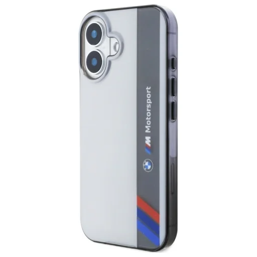  iPhone 16 szürke BMW Motorsport IML Vertical Stripe BMHCP16S23HTFEG eredeti tok - 2