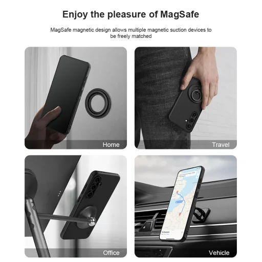 Nillkin Super Frosted PRO Mágneses Hátlap Tok Samsung Galaxy S24 FE Fekete - 4