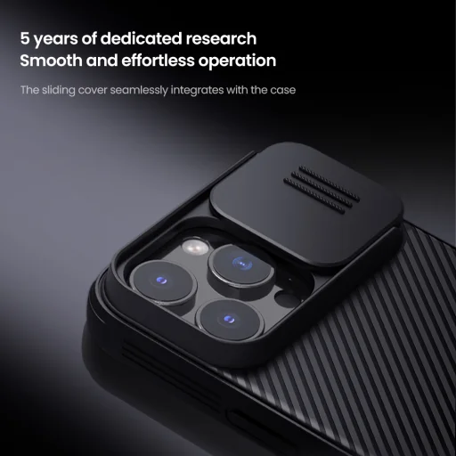 Nillkin CamShield PRO Hard tok Apple iPhone 16 Pro Maxhoz Fekete - 3