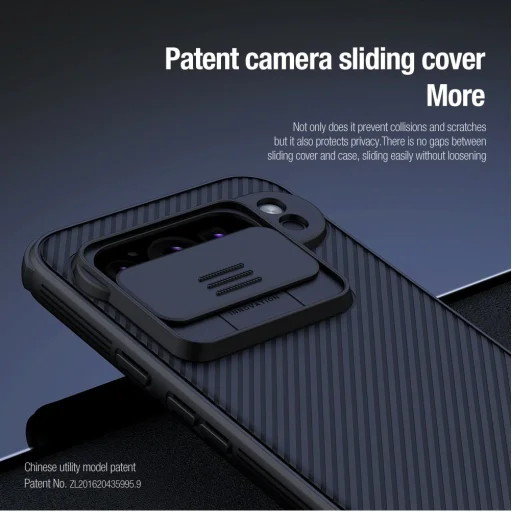 Nillkin CamShield PRO kemény tok Google Pixel 9 Pro XL-hez - Mélyzöld - 3