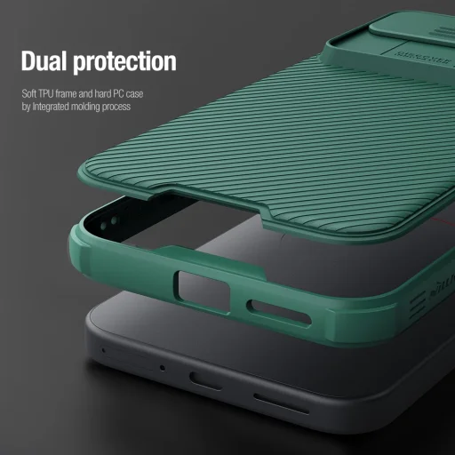 Nillkin CamShield PRO kemény tok Google Pixel 9 Pro XL-hez - Mélyzöld - 4