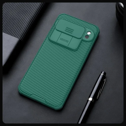 Nillkin CamShield PRO kemény tok Google Pixel 9 Pro XL-hez - Mélyzöld - 7