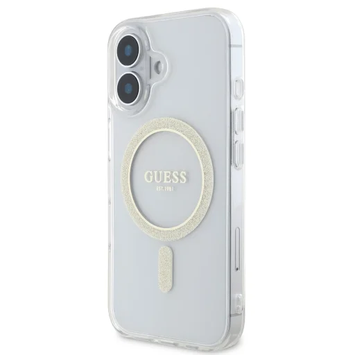 iPhone 16 Átlátszó Guess IML Csillogó Gyűrű MagSafe tok - 3