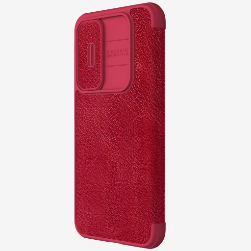 Nillkin Qin Fliptok PRO Samsung Galaxy A55 5G telefonhoz, piros - 2