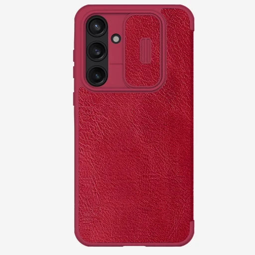 Nillkin Qin Fliptok PRO Samsung Galaxy A55 5G telefonhoz, piros - 1