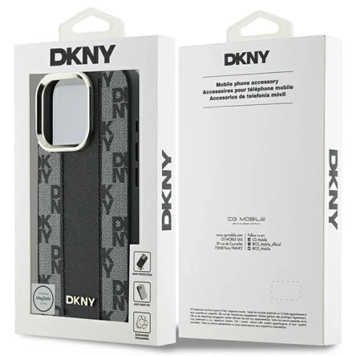  iPhone 16 Pro Max Fekete DKNY Kockás Minta MagSafe Tok - 8