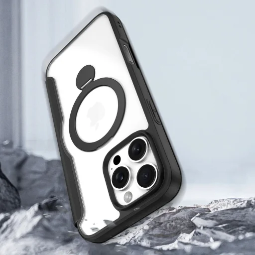 Dux Ducis Skin X Pro iPhone 16 Pro tok MagSafe-fel, fliptok és állvány funkcióval - Fekete - 13