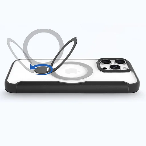 Dux Ducis Skin X Pro iPhone 16 Pro tok MagSafe-fel, fliptok és állvány funkcióval - Fekete - 15