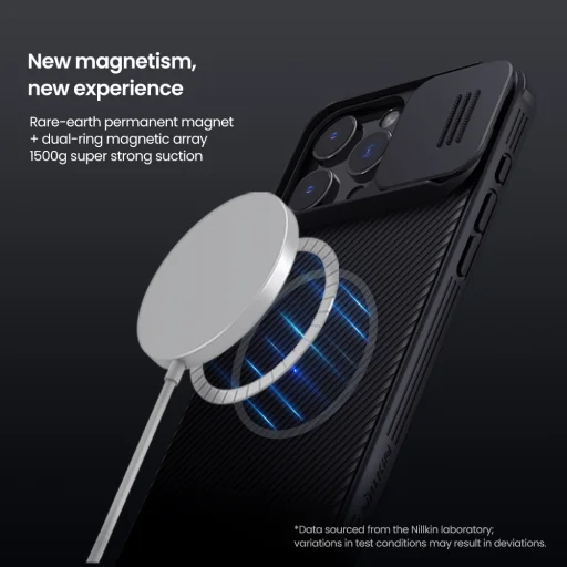 Nillkin CamShield PRO Mágneses Kemény Tok Apple iPhone 16 Pro Max Kék tok - 3