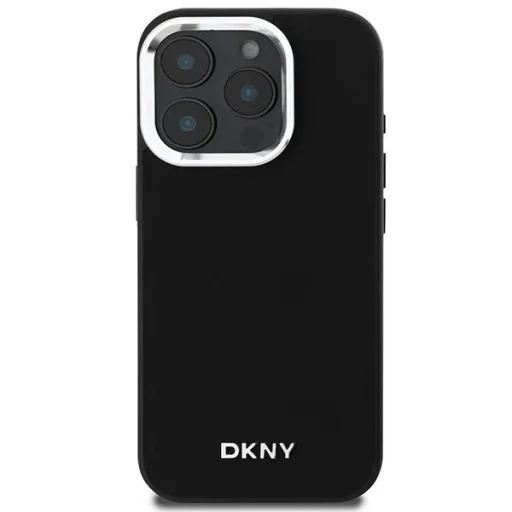  iPhone 16 Pro Max Fekete DKNY Plain Silver Logo MagSafe tok - 3