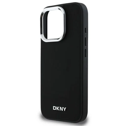  iPhone 16 Pro Fekete DKNY Plain Silver Logo MagSafe tok - 6
