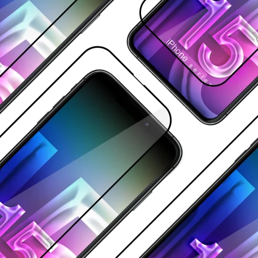 Apple iPhone 15 Pro - 3mk Comfort Set 4 az 1-ben tok és üvegfólia - 7