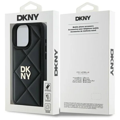  iPhone 16 Pro Fekete DKNY Quilted Stack Logo tok - 8