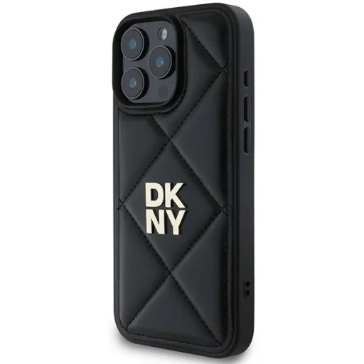  iPhone 16 Pro Fekete DKNY Quilted Stack Logo tok - 2