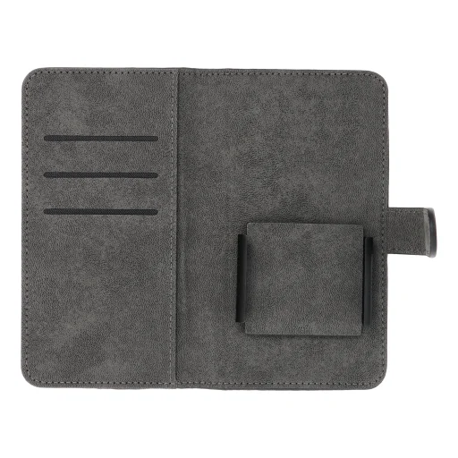 Univerzális fliptok KÖZEPES méret SAMSUNG S21 / NOTE / NOTE 2 / NOTE 3 / S10 / HUAWEI P30 Lite / P9 / P9 Lite / SONY XPERIA Z3 / Z4 / Z5 fekete tok - 6