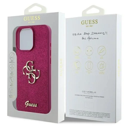  iPhone 16 Pro Lila Guess Glitter Script Big 4G tok - 8