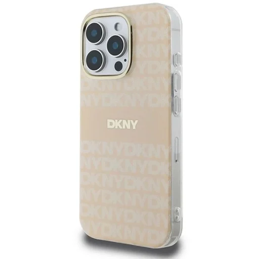  iPhone 16 Pro Pink DKNY Repeat Texture Pattern & Stripe MagSafe tok - 2
