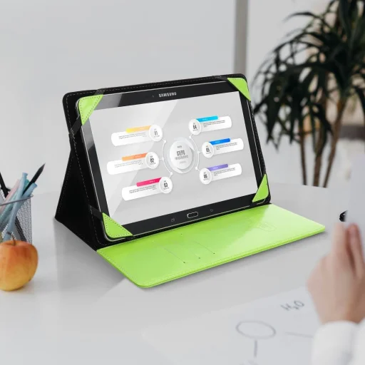 BLUN univerzális tablet tok 10" (UNT) lime - 2