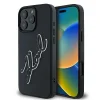  iPhone 16 Pro Fekete Karl Lagerfeld 3D Rubber Bicolor Signature tok