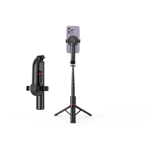 Combo selfie bot állvánnyal és távirányítóval, Bluetooth kompatibilis MagSafe SSTR-C09 fekete - 2