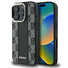  iPhone 16 Pro Fekete DKNY Kockás Minta MagSafe Tok