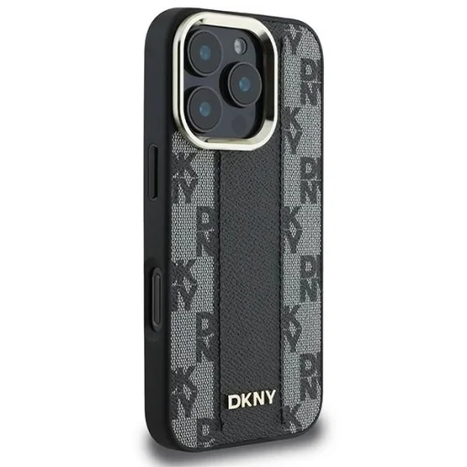  iPhone 16 Pro Fekete DKNY Kockás Minta MagSafe Tok - 4