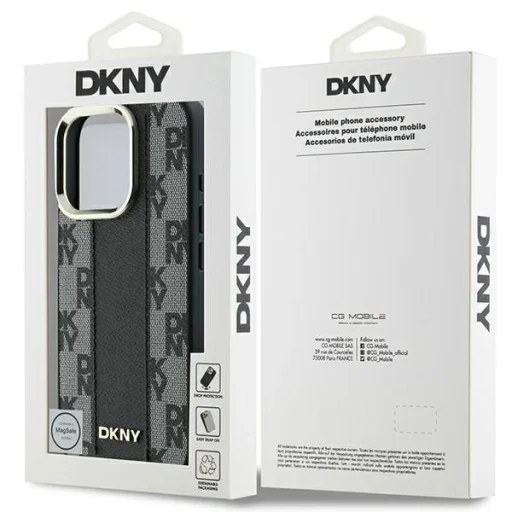  iPhone 16 Pro Fekete DKNY Kockás Minta MagSafe Tok - 8