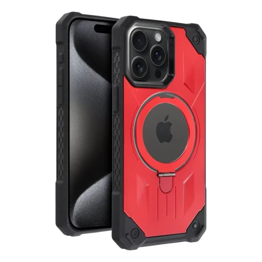 ARMOR MAG COVER tok kompatibilis MagSafe-fel IPHONE 15 Pro Max-hoz piros - 9