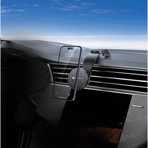 FORCELL F-Grip MagFlex autós telefontartó szélvédőre/középkonzolra MagSafe-kompatibilis fekete - 4