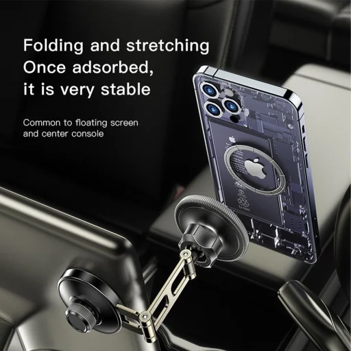 FORCELL F-Grip IronSecure mágneses autós telefontartó szélvédőre/középkonzolra kompatibilis MagSafe fekete - 15