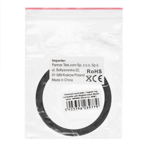 Univerzális kerek lemez / mágneses gyűrű kompatibilis a MagSafe fekete technológiával - 2