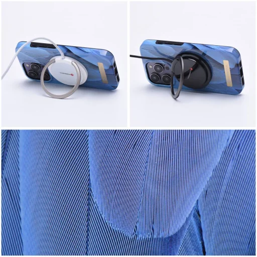 FORCELL F-PROTECT Mirage tok MagSafe kompatibilis IPHONE 14 Plus-hoz, kék madár - 5