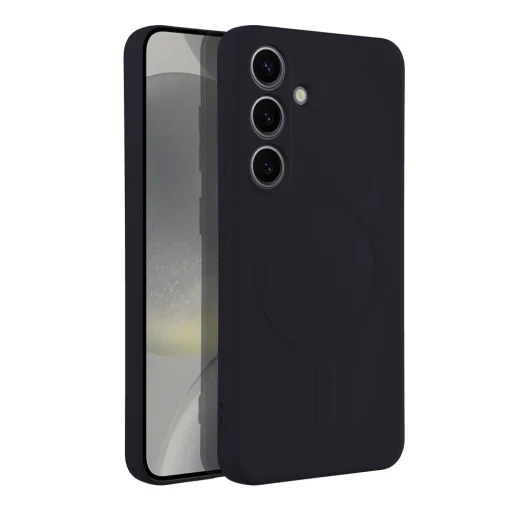 Szilikon Magnedves borítású tok kompatibilis MagSafe technológiával SAMSUNG S24 fekete - 11