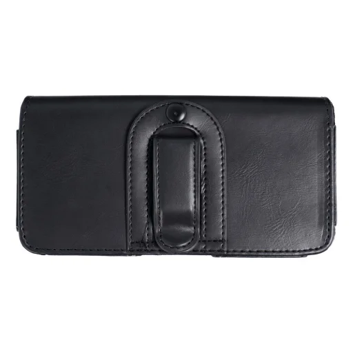 Horizontal univerzális tok CLASSIC 100A modell 16 iPhone 15 / 15 Pro / 14 / 14 Pro / Samsung S23 / S24 / S10 / A6 2018 / Huawei P30 / P30 Lite / Nokia 3.1 / 5.1 fekete - 2