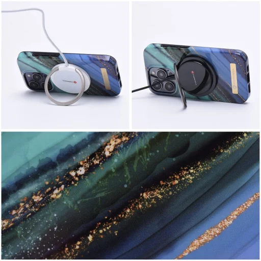 FORCELL F-PROTECT Mirage tok kompatibilis MagSafe-fel IPHONE 15 Plus jade marble - 5