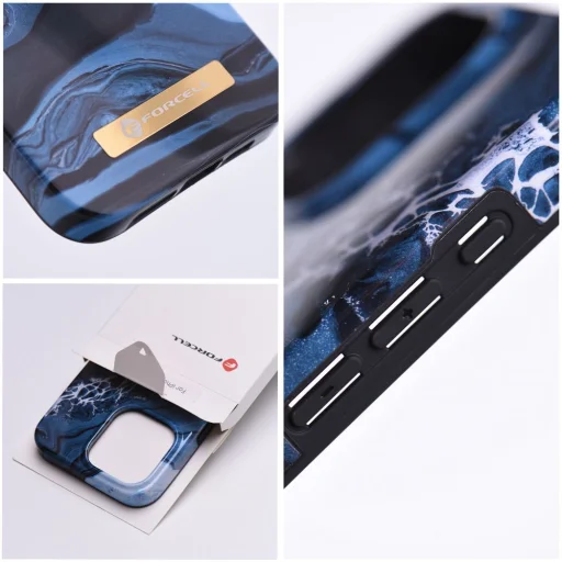 FORCELL F-PROTECT Mirage tok kompatibilis MagSafe-fel az IPHONE 15 Plus-hoz ocean marble - 6