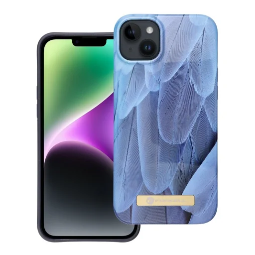 FORCELL F-PROTECT Mirage tok MagSafe kompatibilis IPHONE 14 Plus-hoz, kék madár - 2