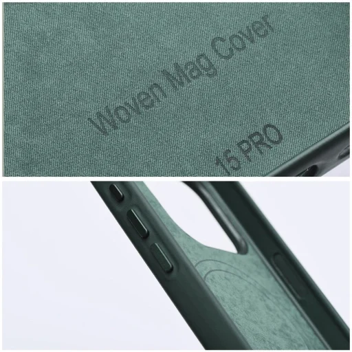 WOVEN MAG COVER tok kompatibilis MagSafe-fel, IPHONE 13 Pro Max, zöld - 4