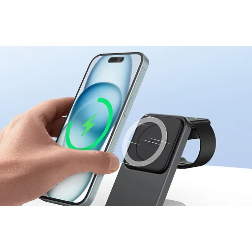 Choetech T611-F 3 az 1-ben mágneses 15W vezeték nélküli töltő (iPhone 12/13/14/15/16) - 4