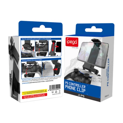 Mobile phone holder iPega PG-P5005 PS5 kontrollerhez (fekete) - 6