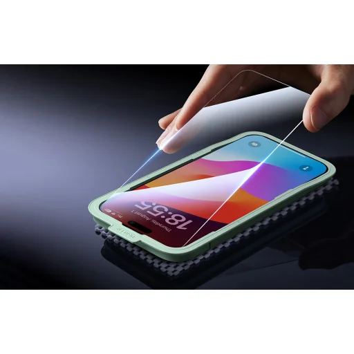 Ugreen kijelzővédő keret iPhone 16 Pro Max 2 darabos üvegfólia - 3