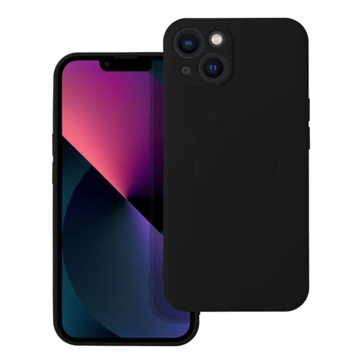 SILICONE MAG COVER tok kompatibilis MagSafe technológiával az IPHONE 13-hoz fekete - 6