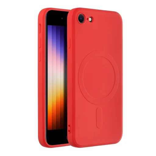 SZILIKON MAG TOK, kompatibilis MagSafe technológiával, IPHONE 7 / 8 / SE 2020 / SE 2022, piros tok - 6
